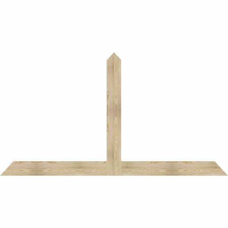 Ekena Millwork Portland Rough Sawn Timber Gable Bracket, Douglas Fir, 96"W x 52"H x 2"D x 6"F, 13/12 Pitch GBW096X52X0206POR00RDF